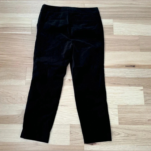 Boden Classic Tapered leg Velvet Pants in black size 10R ankle length - Picture 6 of 14